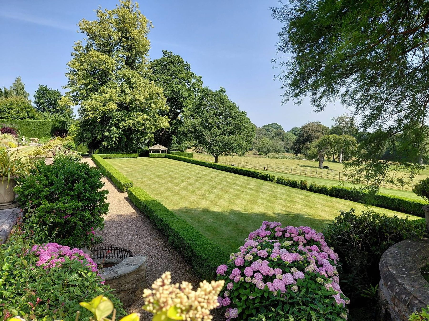 Formal striped lawn maintained by Jonesy Thyme
